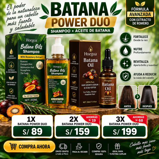 Combo Batana Shampoo y Batana Oil - Devuélvele la vida a tu cabello