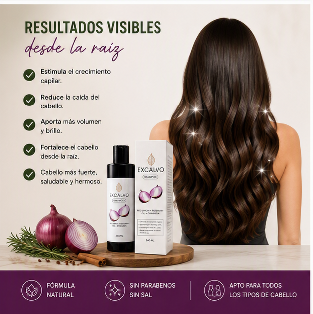 Excalvo Shampoo Anticaída - Fuerza Natural para tu Cabello