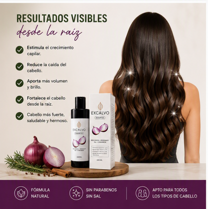 Excalvo Shampoo Anticaída - Fuerza Natural para tu Cabello