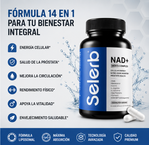 Selerb Nad Suplemento Nad+ - Energía y Vitalidad Masculina