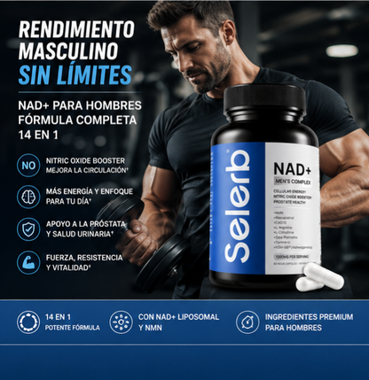 Selerb Nad Suplemento Nad+ - Energía y Vitalidad Masculina