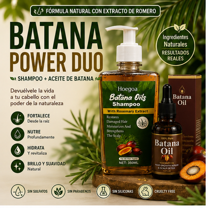 Combo Batana Shampoo y Batana Oil - Devuélvele la vida a tu cabello