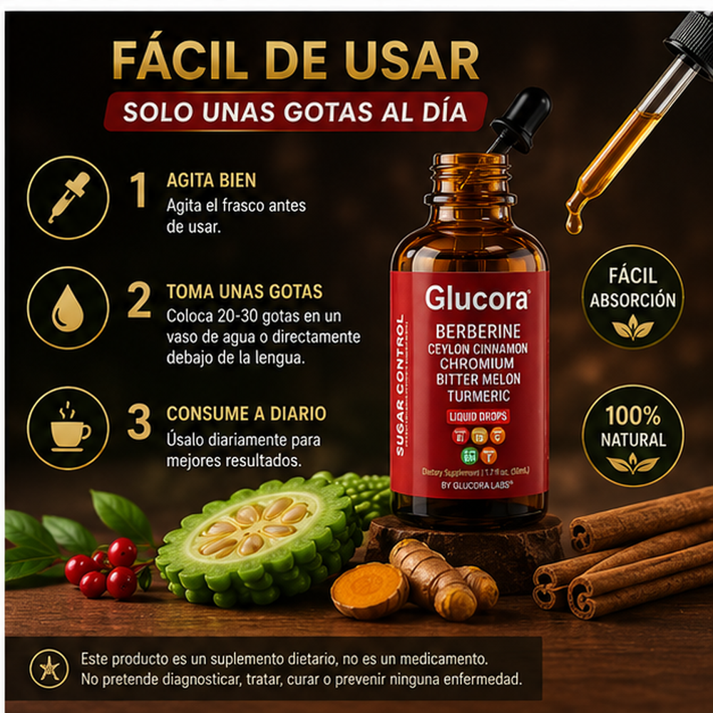 Glucora Berberine Liquid - Bienestar Metabólico Natural