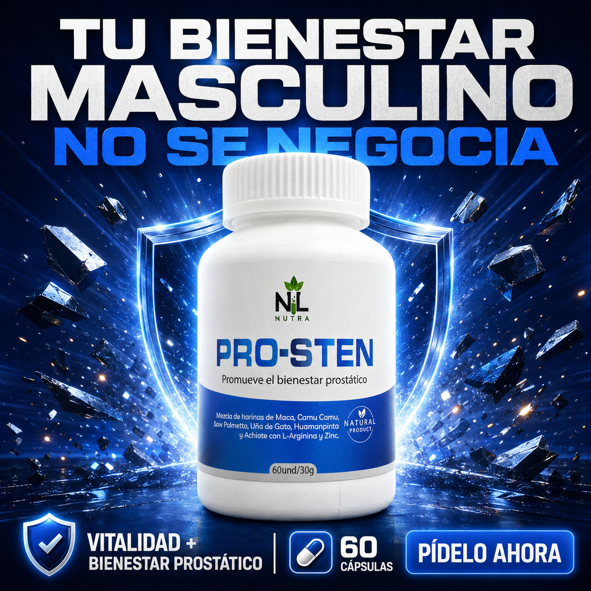 Pro-Sten Bienestar Prostático 60 Cápsulas – NL Nutra