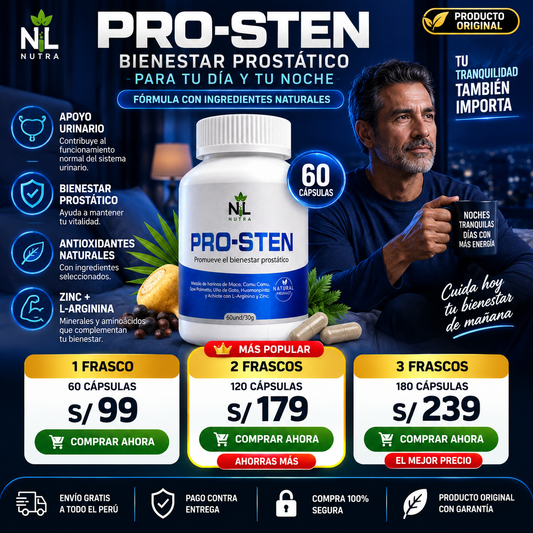 Pro-Sten Bienestar Prostático 60 Cápsulas – NL Nutra