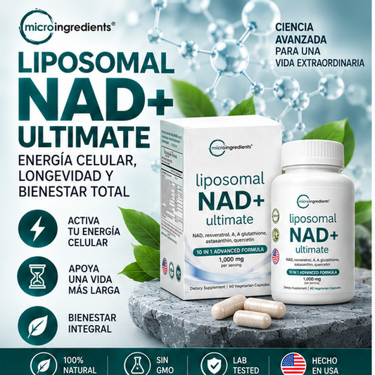 Liposomal NAD+ Ultimate 10 en 1 – Fórmula Avanzada 1000 mg – 60 Cápsulas Vegetarianas
