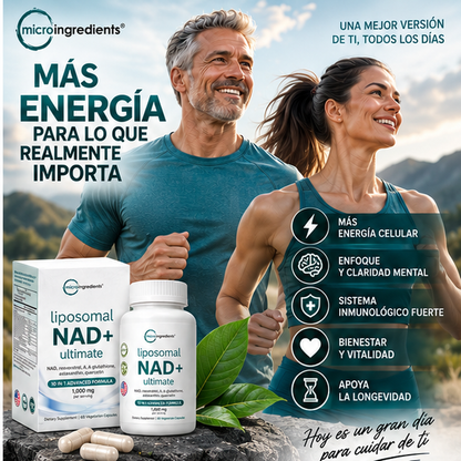 Liposomal NAD+ Ultimate 10 en 1 – Fórmula Avanzada 1000 mg – 60 Cápsulas Vegetarianas