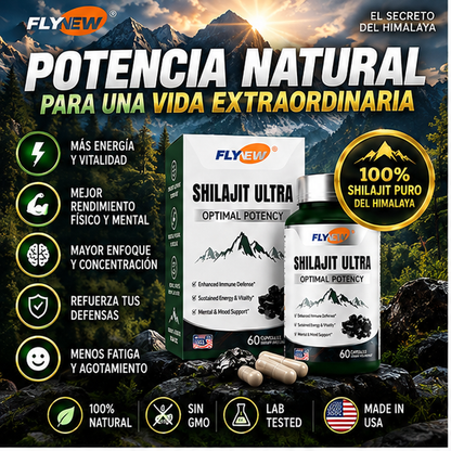 Shilajit Ultra Optimal Potency – Shilajit Puro del Himalaya – 60 Cápsulas