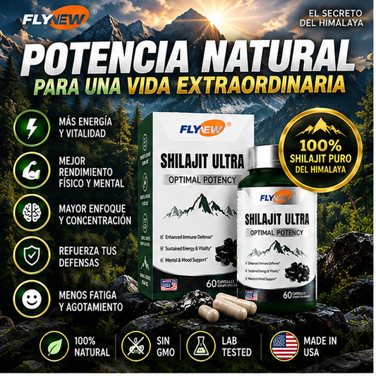Shilajit Ultra Optimal Potency – Shilajit Puro del Himalaya – 60 Cápsulas