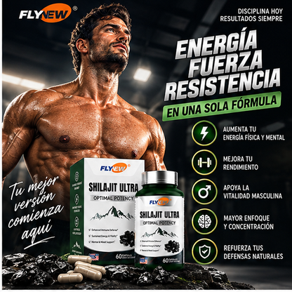 Shilajit Ultra Optimal Potency – Shilajit Puro del Himalaya – 60 Cápsulas