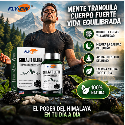 Shilajit Ultra Optimal Potency – Shilajit Puro del Himalaya – 60 Cápsulas